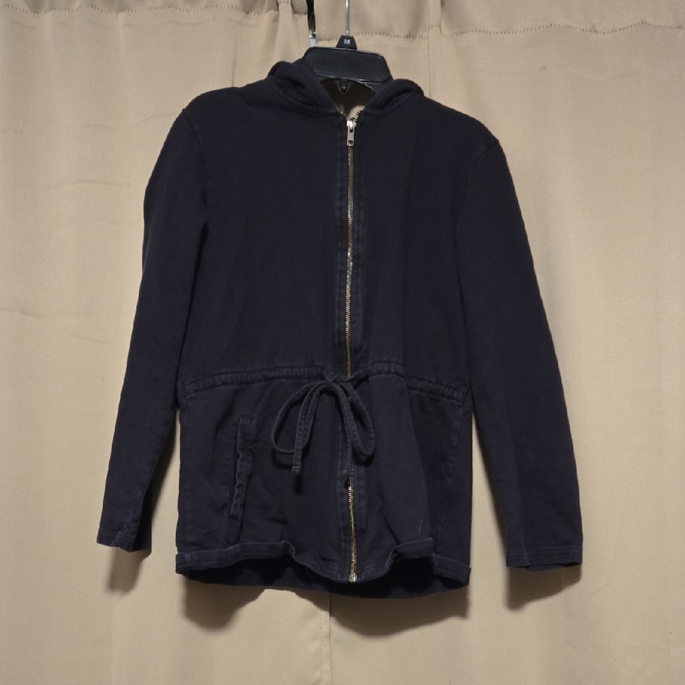 Laura Scott Black Utility Jacket with Hood